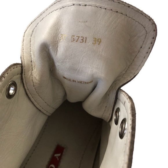 Prada suede lace up high top sneakers size 39 - Picture 10 of 14